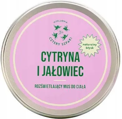 Mydlarnia Cztery Szpaki Rozświetlający Mus Cytryna i Jałowiec 150ml