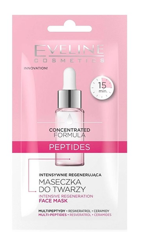 Eveline Concentrated Formula Maseczka do twarzy Intensywnie Regenerująca z Peptydami 8ml