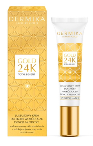 DERMIKA Luxury Gold Luksusowy Krem do Skóry Wokół Oczu 15ml