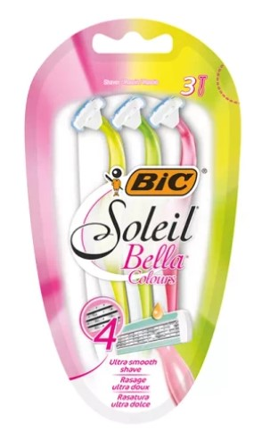 Bic Soleil Bella Colours Zestaw Maszynek do Golenia 4 Ostrza 3 Sztuki