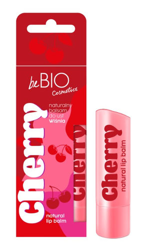 beBIO Naturalny Nawilżający Balsam do Ust Wiśnia