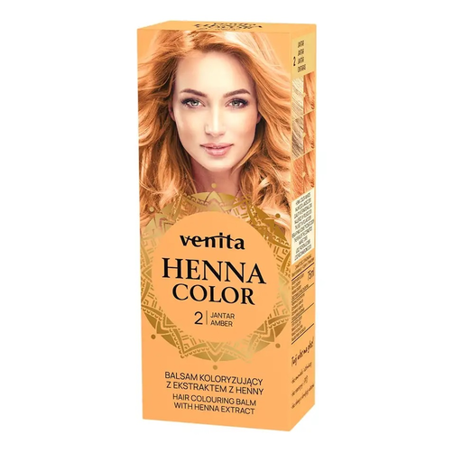 Venita Henna Color Balsam Koloryzujący do Włosów z Ekstraktem z Henny 2 Jantar