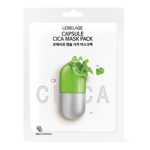 Lebelage Capsule Cica Mask Maska w Płachcie z Ekstraktem z Wąkroty Azjatyckiej