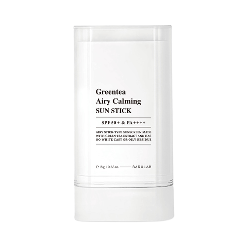 Barulab Greentea Airy Calming Sun Stick Krem z Filtrem w Sztyfcie SPF50+ PA++++ 18g