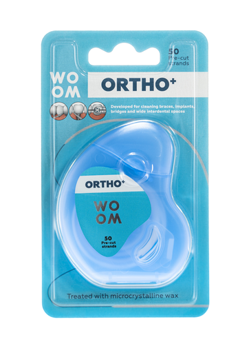 WOOM Ortho+ Ortodontyczna Nić Dentystyczna 50 Odcinków