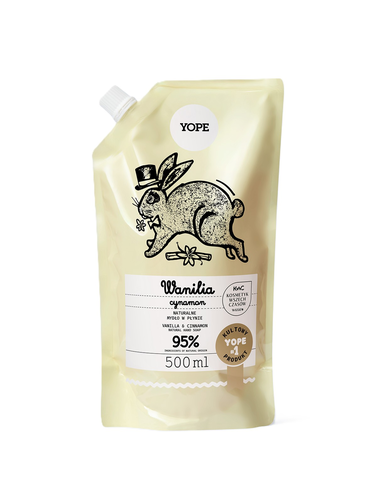 Yope Refill Pack Saszetka - Mydło do Rąk Wanilia Cynamon 500ml