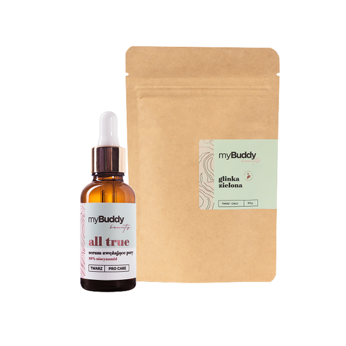 myBuddy Zestaw SKIN BALANCE Serum 10% niacynamid + glinka zielona