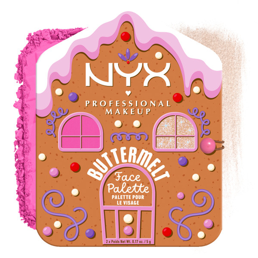 NYX Professional Makeup Buttermelt Face Palette 01 Róż + Rozświetlacz