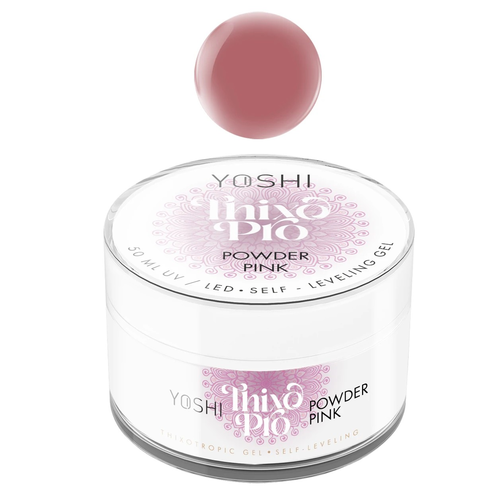Yoshi Żel Samopoziomujący Thixo PRO Gel UV LED Powder Pink 50ml