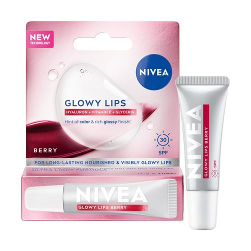NIVEA Glowy Lips Balsam do Ust SPF30 Berry 10ml