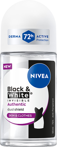 NIVEA Black&White Invisible Authentic Antyperspirant Roll-On 50ml