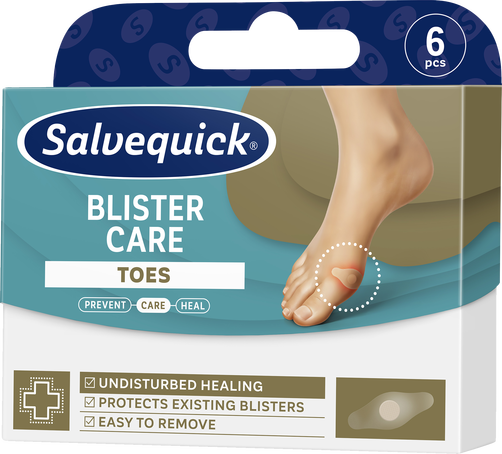 Salvequick Blister Care Toes Plastry na Pęcherze Palców 6 Sztuk