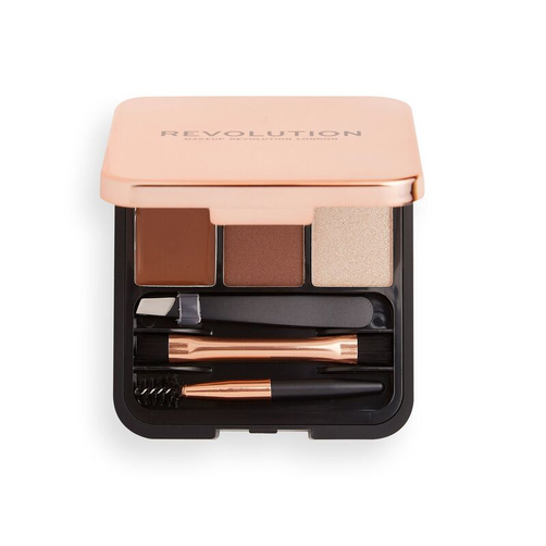Makeup Revolution Zestaw do Brwi Brow Sculpt Kit Medium Brown