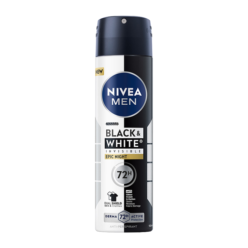 NIVEA Men Black&White Invisible Epic Night Antyperspirant w Sprayu 72h 150ml