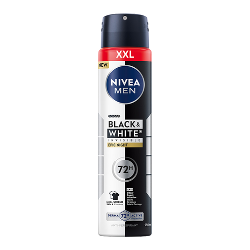 NIVEA Men Black&White Invisible Epic Night Antyperspirant w Sprayu 72h 250ml