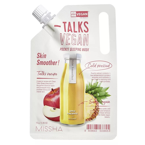 Missha Talks Vegan Skin Smoother Wygładzająca Maska do Twarzy 10g