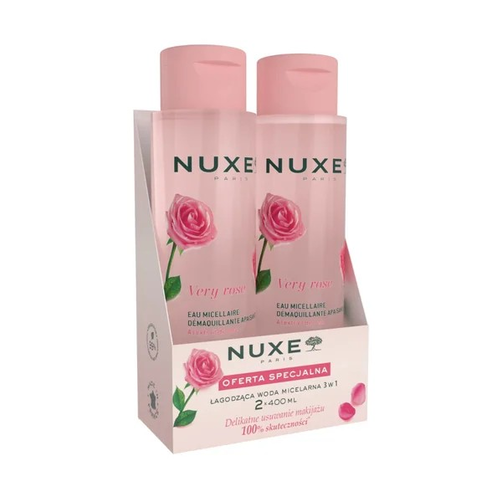 NUXE Zestaw Very Rose Łagodząca Woda Micelarna 3w1 2x400ml