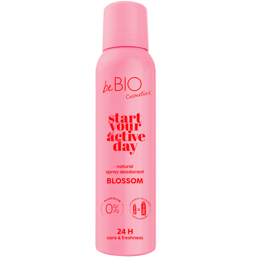 beBIO Cosmetics Start Your Active Day Naturalny Dezodorant w Sprayu Blossom 125ml