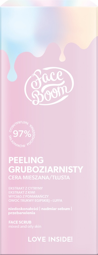 FaceBoom Peeling Gruboziarnisty do Twarzy Cera Mieszana i Tłusta 50g