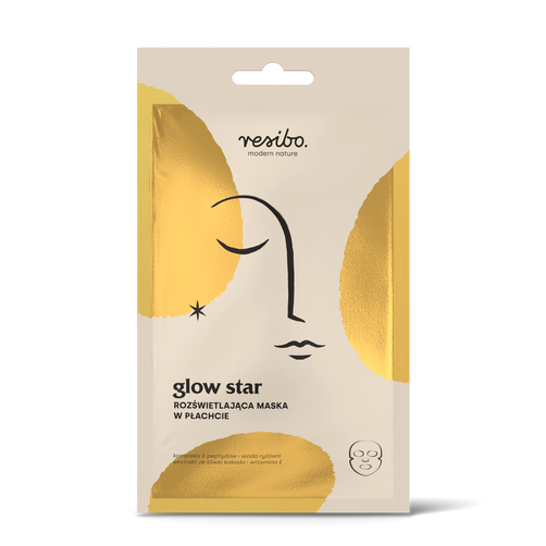Resibo Glow Star Rozświetlająca Maska w Płachcie