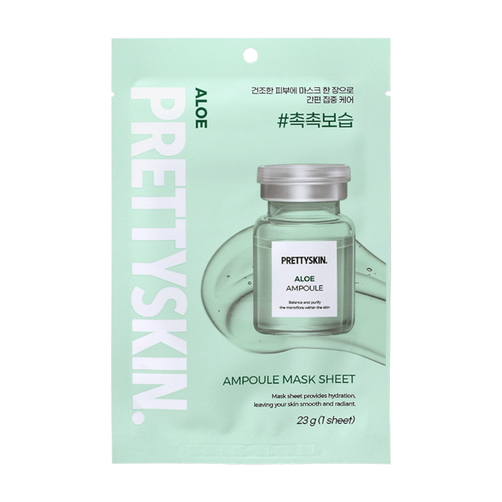 Prettyskin. Ampułkowa Maska do Twarzy w Płachcie z Aloesem