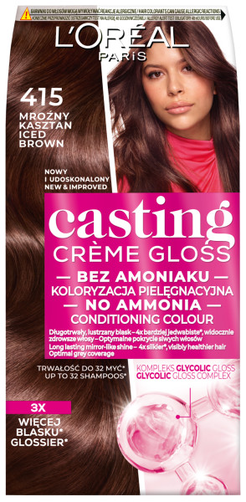 Loreal Casting Creme Gloss Farba 415 Mroźny Kasztan